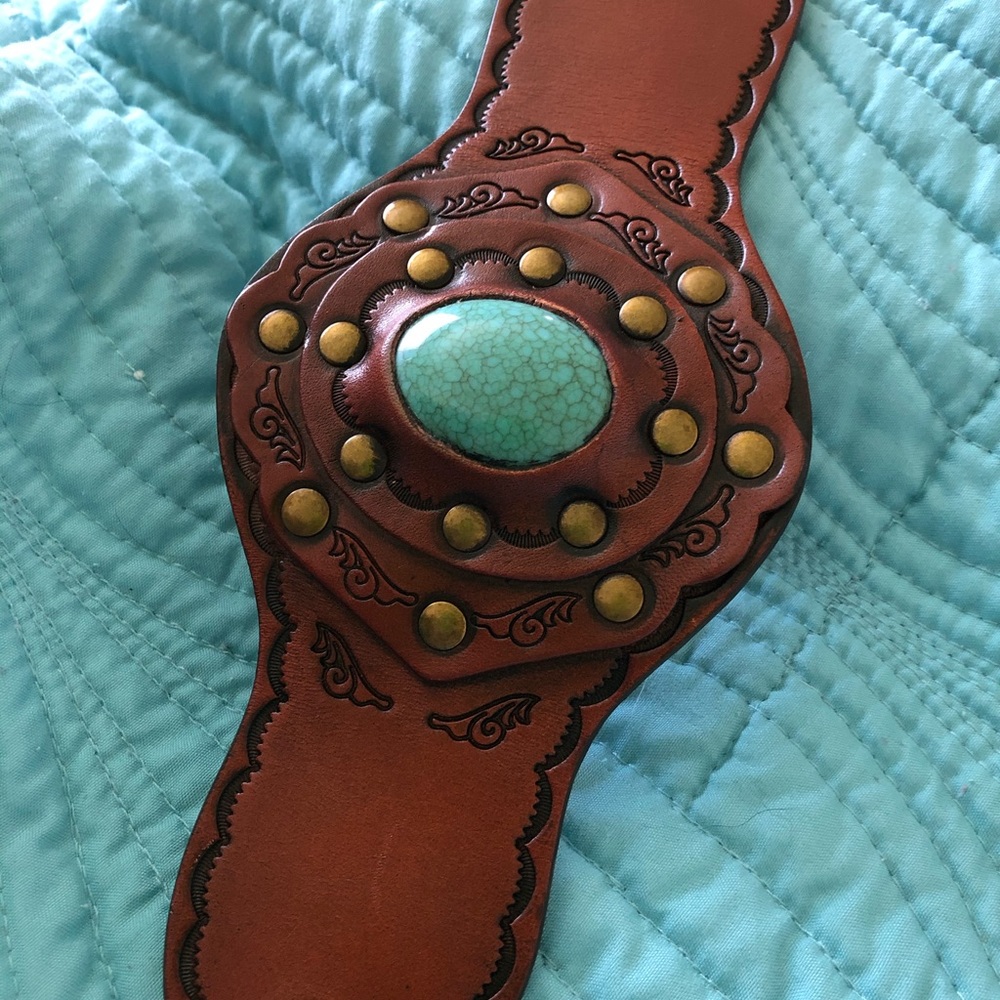 Brown and Turquoise Cuff Bracelet!!!